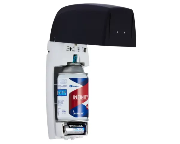 Elektroniczny odświeżacz powietrza LED MERIDA AMADEUS SILKY BLACK Odświeżacz powietrza AMADEUS SILKY BLACK z matową powierzchnią ABS