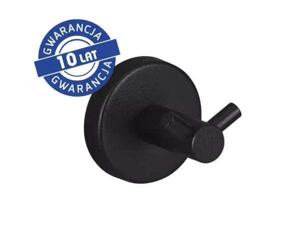 Podwójny wieszak łazienkowy MERIDA STELLA BLACK LINE w kolorze czarnym