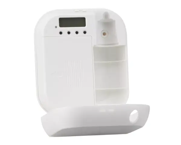 Elektroniczny dyfuzor zapachów, MERIDA AROMA, biały, bluetooth Dyfuzor zapachowy Merida Aroma biały panel sterujący z boku