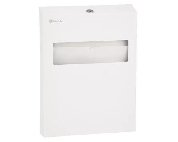 Pojemnik na podkładki na deskę sedesową MERIDA STELLA WHITE LINE, biały Pojemnik na podkładki sedesowe biała powłoka strukturalna stal nierdzewna