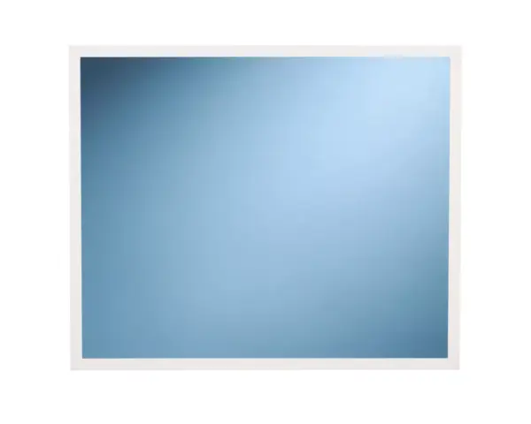 Lustro w ramie metalowej - białej MERIDA STELLA WHITE LINE, 50 x 60 cm Lustro MERIDA STELLA 50x60 cm z wąską białą ramą 18 mm