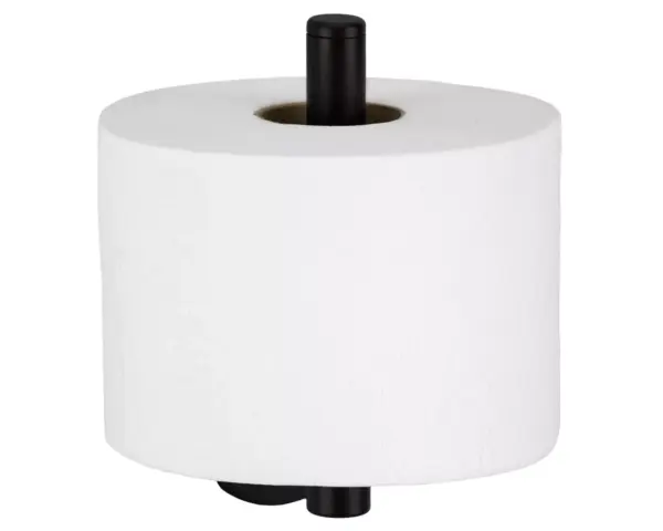 Uchwyt na zapasową rolkę papieru toaletowego MERIDA STELLA BLACK LINE, czarny Uchwyt zapasowej rolki WC MERIDA STELLA BLACK LINE – strukturalna czarna powłoka
