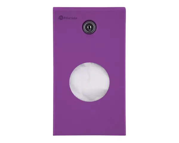 Pojemnik na torebki higieniczne MERIDA STELLA VIOLET LINE, fioletowy Zlicowany zamek bębenkowy pojemnika na torebki higieniczne MERIDA STELLA VIOLET