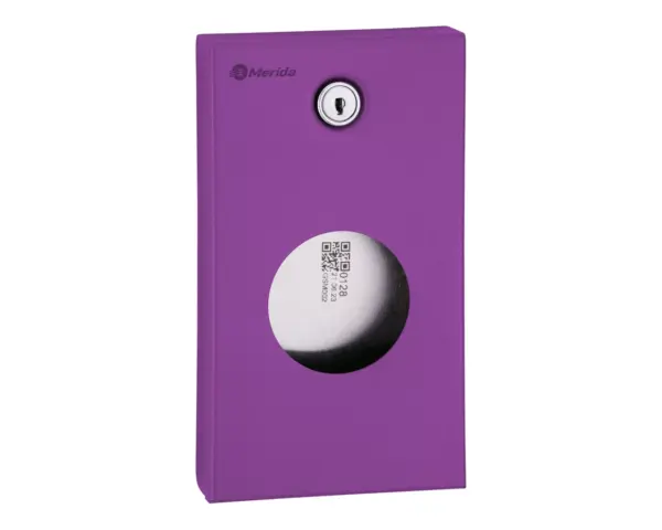 Pojemnik na torebki higieniczne MERIDA STELLA VIOLET LINE, fioletowy Pojemnik na torebki higieniczne ze stali nierdzewnej z fioletową powłoką strukturalną