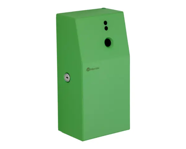Obudowa odświeżaczy powietrza MERIDA STELLA GREEN LINE, zielona Zielona obudowa odświeżacza ze stali nierdzewnej, niewidoczne zawiasy