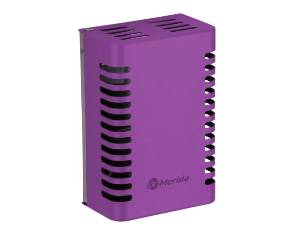 Odświeżacz powietrza V SOLID EVOLUTION MERIDA STELLA VIOLET LINE, fioletowy Odświeżacz powietrza Merida GSV022 otwarty z widocznym wkładem żelowym