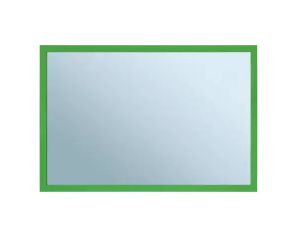 Lustro w ramie metalowej - zielonej MERIDA STELLA GREEN LINE, 40 x 60 cm Lustro MERIDA STELLA GREEN LINE w zielonej ramie, widok frontalny