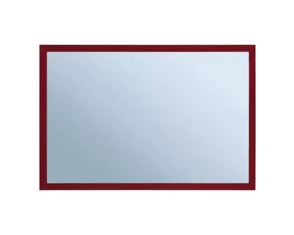 Lustro w ramie metalowej - czerwonej MERIDA STELLA RED LINE, 40 x 60 cm Lustro prostokątne w wąskiej czerwonej ramie metalowej 18 mm