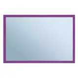 Lustro 40x60 cm w wąskiej fioletowej ramie metalowej montaż pionowy