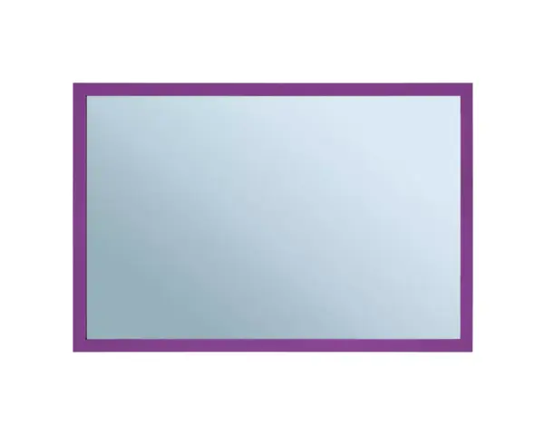 Lustro w ramie metalowej - fioletowej MERIDA STELLA VIOLET LINE, 40 x 60 cm Lustro 40x60 cm w wąskiej fioletowej ramie metalowej montaż pionowy