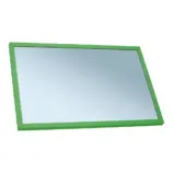 Lustro łazienkowe 40x60 cm w zielonej ramie metalowej, montaż pionowy