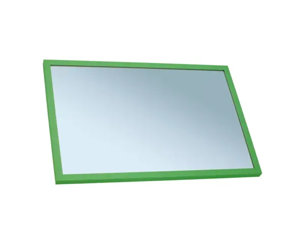 Lustro w ramie metalowej - zielonej MERIDA STELLA GREEN LINE, 40 x 60 cm Lustro łazienkowe 40x60 cm w zielonej ramie metalowej, montaż pionowy