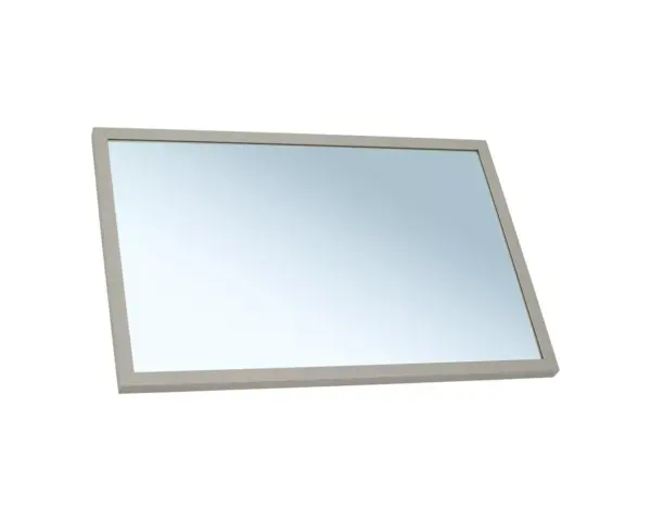 Lustro w ramie metalowej - szarej kamiennej MERIDA STELLA STONE GREY LINE, 40 x 60 cm Lustro ścienne MERIDA STELLA w ramie 18 mm kolor szary kamienny