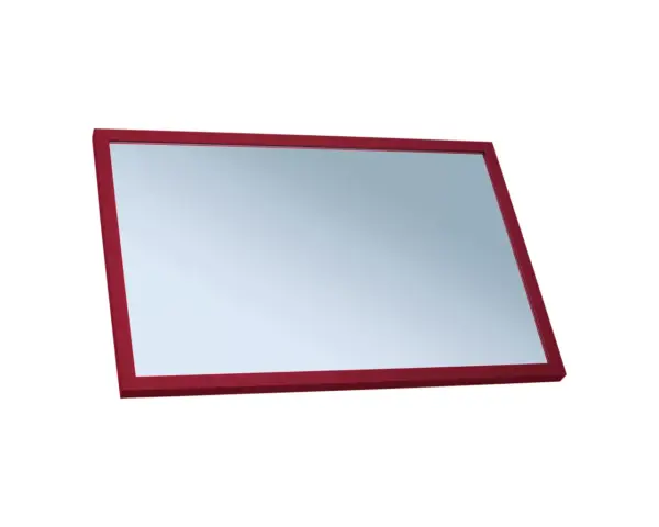 Lustro w ramie metalowej - czerwonej MERIDA STELLA RED LINE, 40 x 60 cm Lustro w czerwonej ramie z otworami do montażu pionowego i poziomego