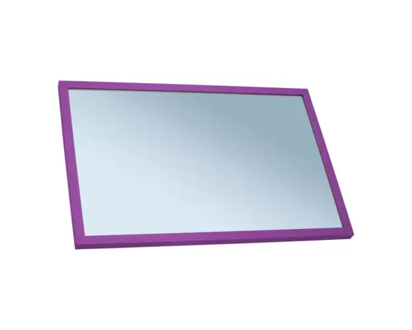 Lustro w ramie metalowej - fioletowej MERIDA STELLA VIOLET LINE, 40 x 60 cm Lustro w fioletowej ramie 18 mm szerokości montaż poziomy