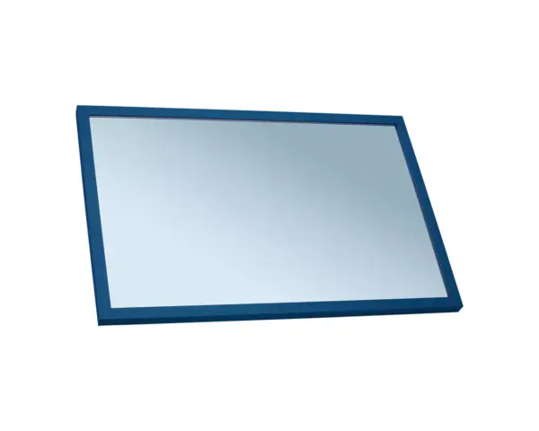 Lustro w ramie metalowej - niebieskiej MERIDA STELLA BLUE LINE, 40 x 60 cm Lustro łazienkowe 4 mm w malowanej na niebiesko ramie metalowej