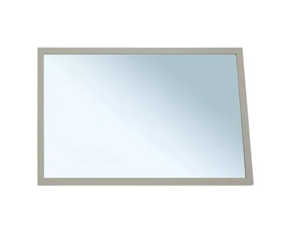 Lustro w ramie metalowej - szarej kamiennej MERIDA STELLA STONE GREY LINE, 40 x 60 cm Prostokątne lustro w szarej kamiennej ramie metalowej montowane pionowo