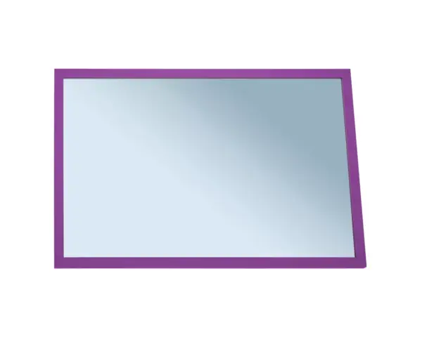 Lustro w ramie metalowej - fioletowej MERIDA STELLA VIOLET LINE, 40 x 60 cm Prostokątne lustro łazienkowe w metalowej ramie malowanej na fioletowo