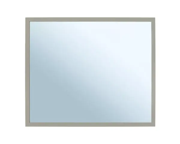 Lustro w ramie metalowej - szarej kamiennej MERIDA STELLA STONE GREY LINE, 50 x 60 cm Lustro łazienkowe 50x60 cm w kamienno-szarej ramie metalowej