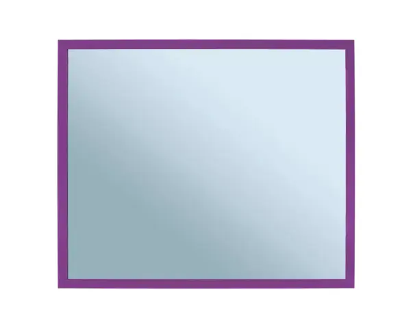 Lustro w ramie metalowej - fioletowej MERIDA STELLA VIOLET LINE, 50 x 60 cm Lustro prostokątne 50x60 cm w fioletowej ramie montowane pionowo