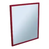 Lustro 50x60 cm w czerwonej ramie metalowej – widok boczny
