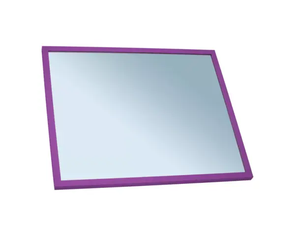 Lustro w ramie metalowej - fioletowej MERIDA STELLA VIOLET LINE, 50 x 60 cm Lustro MERIDA w fioletowej metalowej ramie, grubość tafli 4 mm