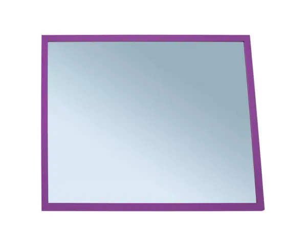 Lustro w ramie metalowej - fioletowej MERIDA STELLA VIOLET LINE, 50 x 60 cm Lustro w fioletowej ramie metalowej z otworami do montażu poziomego