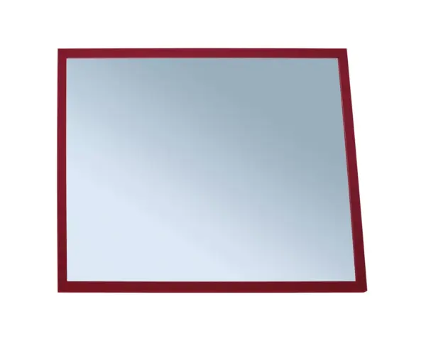 Lustro w ramie metalowej - czerwonej MERIDA STELLA RED LINE, 50 x 60 cm Prostokątne lustro ścienne z malowaną na czerwono ramą metalową 50x60 cm