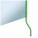 Lustro uchylne 50x60 cm zielona matowa oprawa zakres regulacji 0-10 stopni