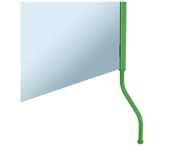 Lustro uchylne w oprawie zielonej matowej z uchwytem ułatwiającym regulację kąta nachylenia MERIDA STELLA GREEN LINE, 50 x 60 cm Lustro uchylne 50x60 cm zielona matowa oprawa zakres regulacji 0-10 stopni