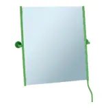 Boczne metalowe rurki w kolorze zielonym matowym lustra uchylnego 50x60