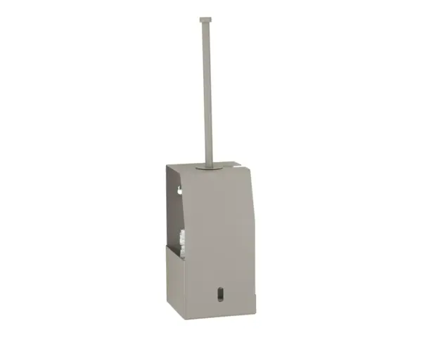 Szczotka do WC z uchwytem, mocowana do ściany MERIDA STELLA STONE GREY LINE, szara kamienna Wyjmowana podstawka szczotki WC Merida Stella Stone Grey Line