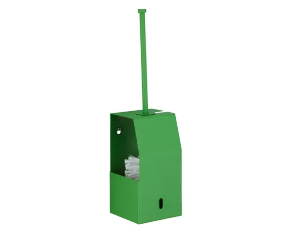 Szczotka do WC z uchwytem, mocowana do ściany MERIDA STELLA GREEN LINE, zielona Zielona szczotka WC ze stali nierdzewnej MERIDA STELLA na ścianę