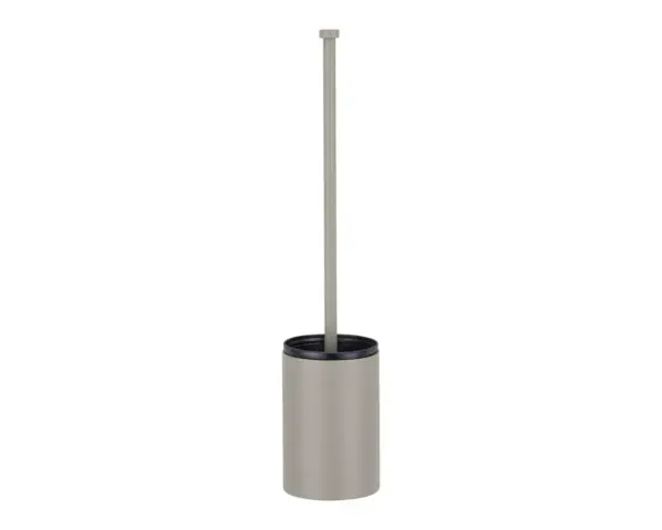 Szczotka do WC z uchwytem mocowanym do ściany, tuba krótka, MERIDA STELLA STONE GREY LINE, szara kamienna Szczotka WC przykręcana do ściany, stal nierdzewna, powłoka strukturalna szara