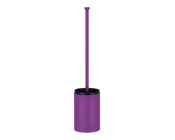 Szczotka do WC z uchwytem mocowanym do ściany, tuba krótka, MERIDA STELLA VIOLET LINE, fioletowa Uchwyt ścienny szczotki WC Merida Stella Violet Line, widok boczny