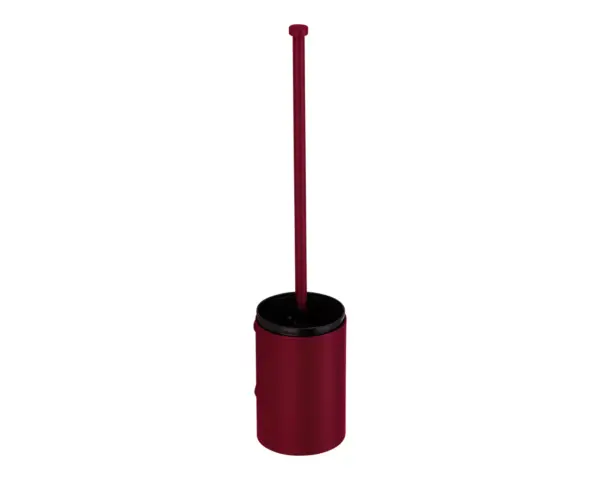 Szczotka do WC z uchwytem mocowanym do ściany, tuba krótka, MERIDA STELLA RED LINE, czerwona Uchwyt ścienny szczotki WC Merida Stella Red Line, detal montażu