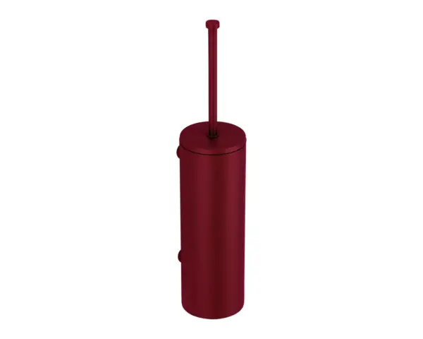 Szczotka do WC z uchwytem mocowanym do ściany, tuba z przykrywką, MERIDA STELLA RED LINE, czerwona Szczotka WC z klapką zapobiegającą wydostawaniu się zapachów, czerwona