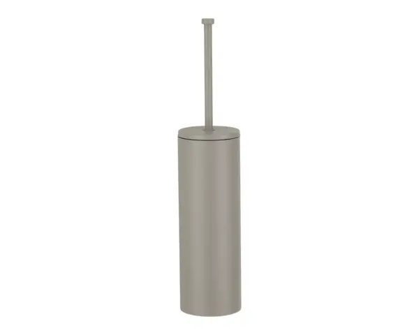 Szczotka do WC z uchwytem mocowanym do ściany, tuba z przykrywką, MERIDA STELLA STONE GREY LINE, szara kamienna Szczotka do WC z uchwytem ściennym i wyjmowanym wkładem, szara kamienna