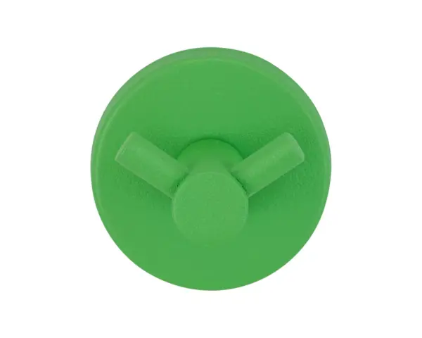 Wieszak podwójny MERIDA STELLA GREEN LINE, zielony Zielony chromowany wieszak podwójny MERIDA STELLA w łazience