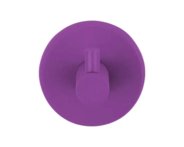Wieszak pojedynczy MERIDA STELLA VIOLET LINE, fioletowy Chromowany wieszak pojedynczy z fioletowym wykończeniem detal