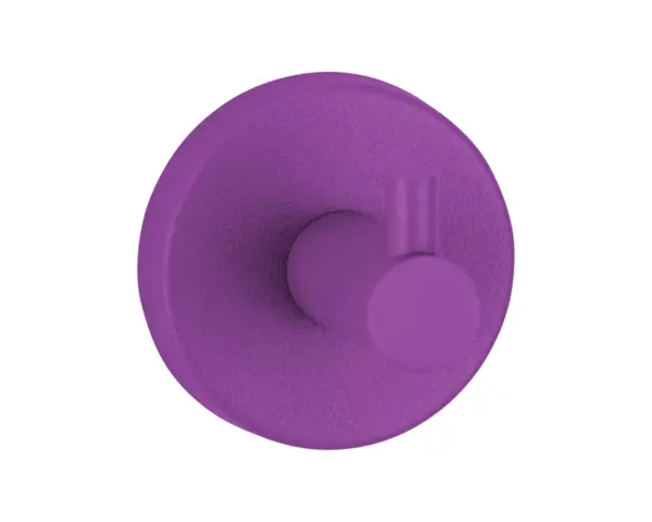 Wieszak pojedynczy MERIDA STELLA VIOLET LINE, fioletowy Mosiężny wieszak pojedynczy fioletowy MERIDA STELLA perspektywa