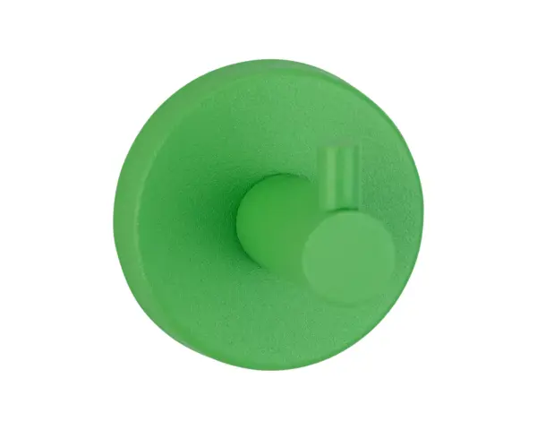 Wieszak pojedynczy MERIDA STELLA GREEN LINE, zielony Strukturalna zielona powłoka wieszaka łazienkowego MERIDA STELLA