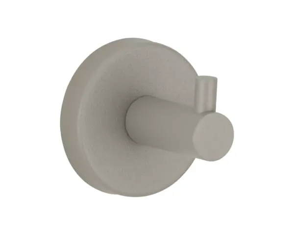 Wieszak pojedynczy MERIDA STELLA STONE GREY LINE, szary kamienny Pojedynczy wieszak Merida Stone Grey z solidnym mocowaniem mosiężnym