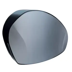 Merida Mercury MAX SR BMC201 – czarny pojemnik na papier toaletowy, do rolki Ø20 cm, z uchwytem na resztkę Ø10 cm i bocznymi okienkami.