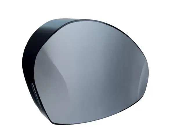 Merida Mercury MAX SR BMC201 – czarny pojemnik na papier toaletowy, do rolki Ø20 cm, z uchwytem na resztkę Ø10 cm i bocznymi okienkami.
