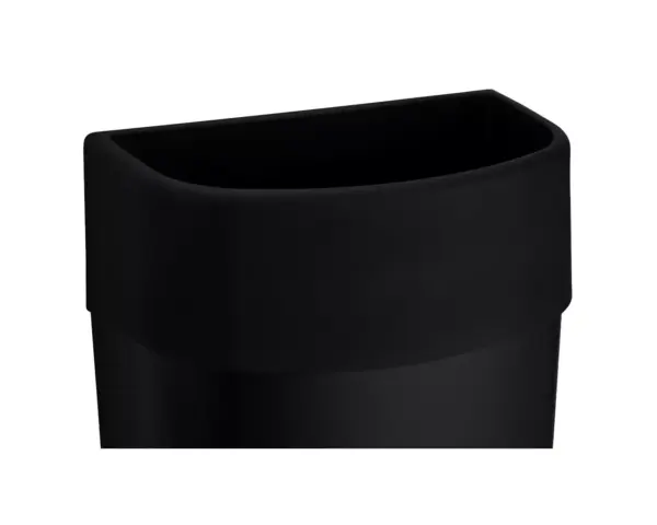 Kosz otwarty wiszący MERIDA AMADEUS SILKY BLACK, pojemność 40 l Otwarty kosz na śmieci 40 l czarny ABS dostosowany do worków 70 l