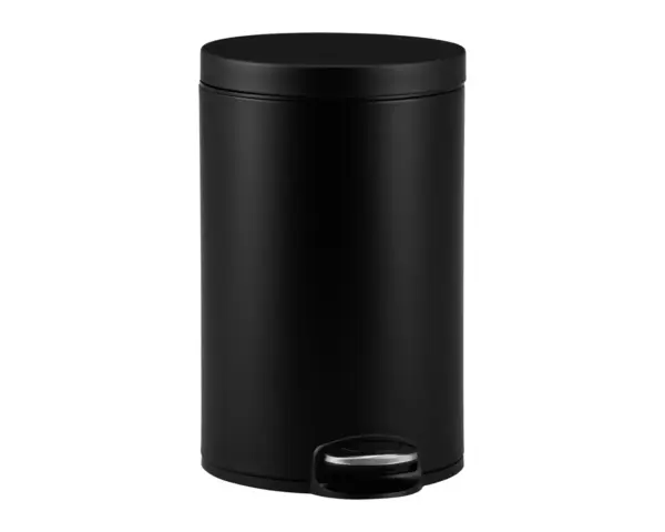 Kosz pedałowy czarny matowy metalowy 12 l Silent Serene