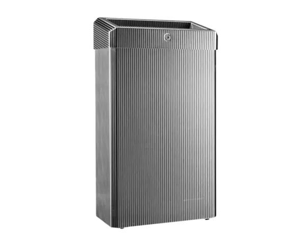 Kosz otwarty MERIDA INOX DESIGN - PINSTRIPE, poj. 27 l Kosz otwarty Merida Inox Design Pinstripe 27 l ze stożkowym otworem