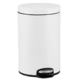 Biały metalowy kosz pedałowy Silent Serene 12 l