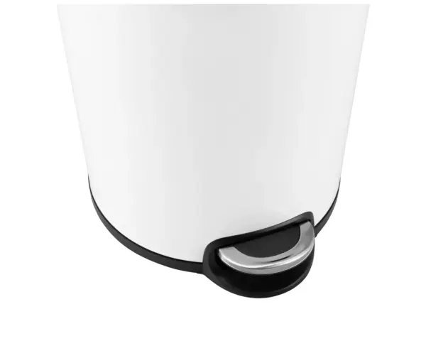 Kosz pedałowy SILENT SERENE, pojemność 20 l, metalowy, biały Wyjmowane wiaderko wewnętrzne kosza pedałowego Silent Serene 20 l
